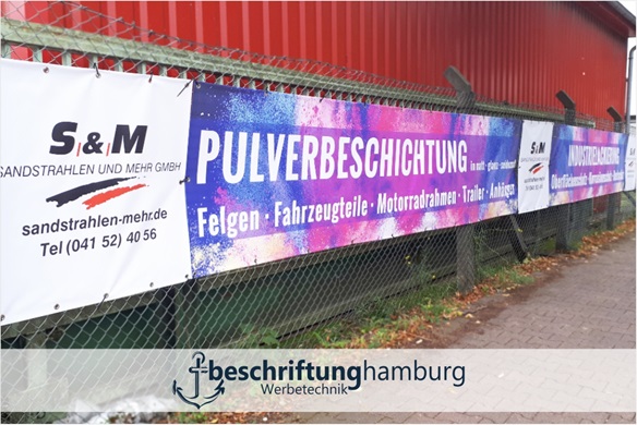Werbebanner und bedruckte Plane für Hamburg, Geesthacht